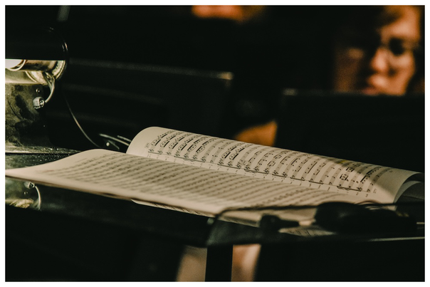 Music Score on a Music Stand